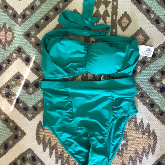 Forever 21 plus bikini bottom in jade BNWT - Picture 2 of 2